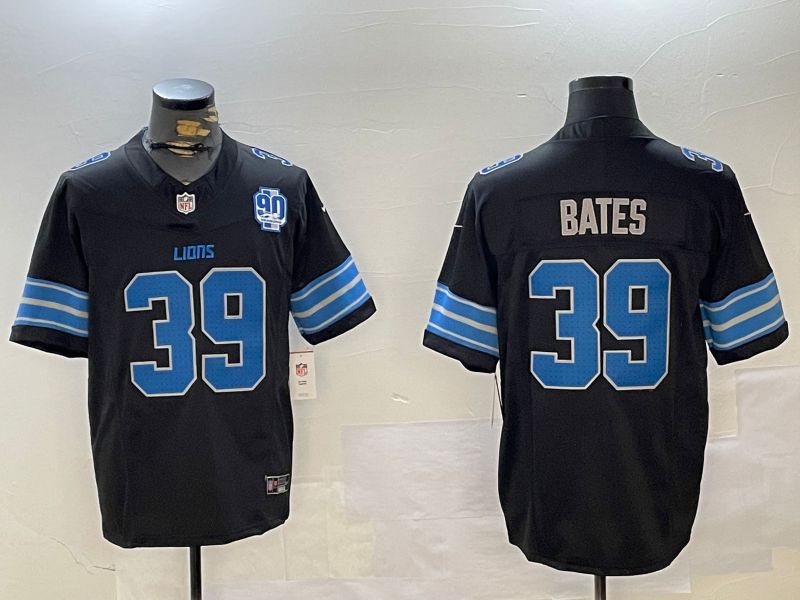 Men Detroit Lions #39 Bates Black three generations 2024 Nike Limited NFL Jersey style 3->->